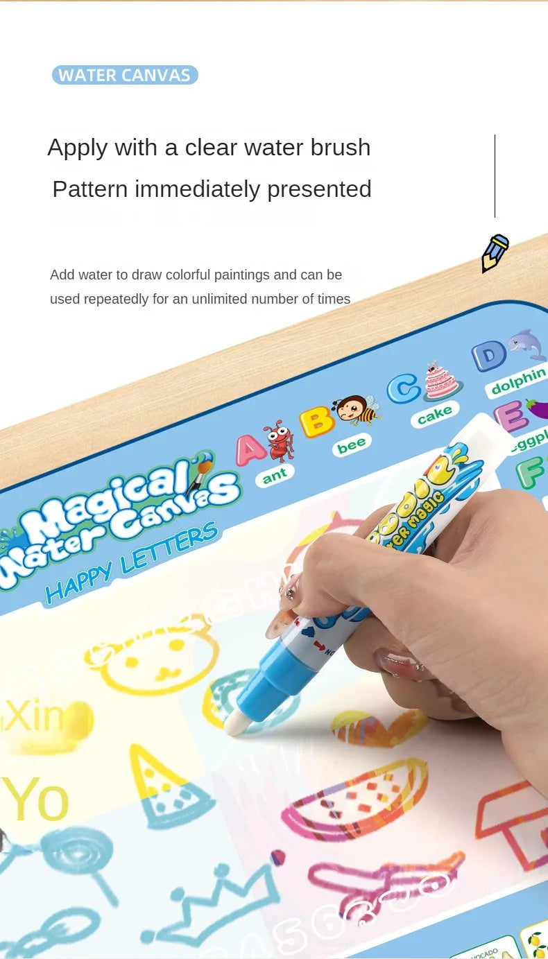 Magic Water Drawing Mat Reusable Doodle Painting Board with Pens Montessori Educational Toys for Kids Halloween Christmas Gift