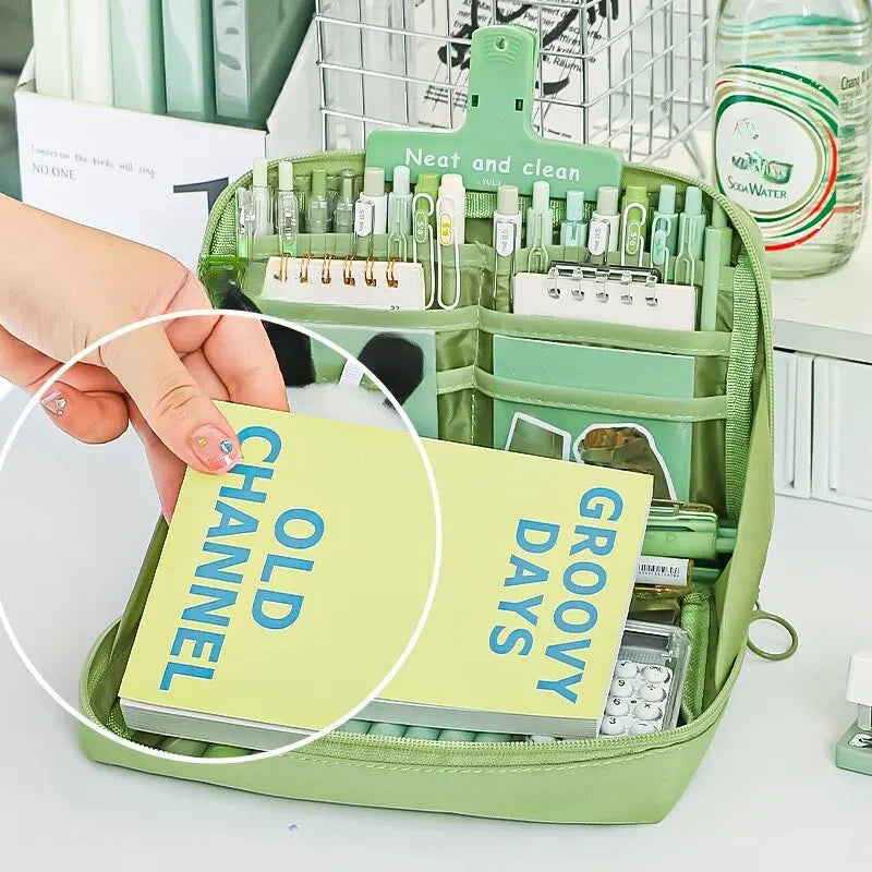 12 Layers Large Capacity Pencil Case Good Looking Multifunctional Classification Storage Stationery Storage Bag 1pc - 02ALABA