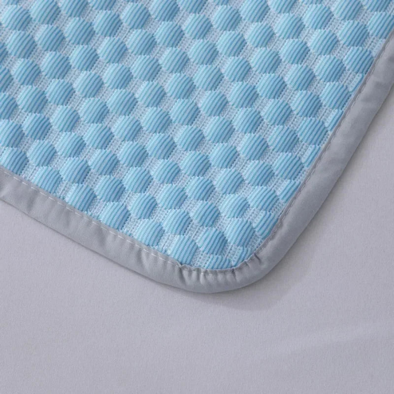 Summer Cooling Pillowcase Solid Color Ice Bean Bean Pillowcase Cool Feeling Air Conditioning Cover Washable (No Pillow) 48x74cm
