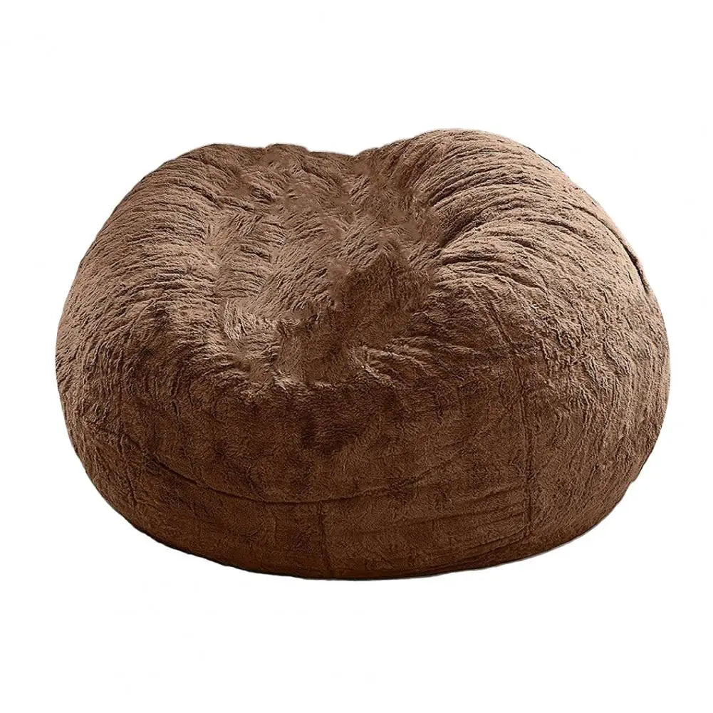 No-Stuffing Gray Bean Bag Chair: Giant Pouf Sofa Bed, Puff Futon Room Seat, Tatami Relax Lounge Furniture - Bag Case Only - 02ALABA