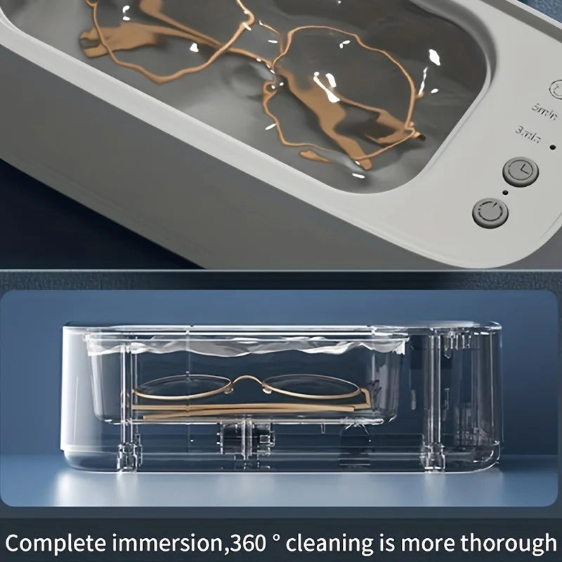Xiaomi MIJIA Ultrasonic Glasses Cleaner, 45KHZ Ultrasound Jewelry Cleaning Machine, High-Frequency Ultrasonic Cleaning Bath - 02ALABA