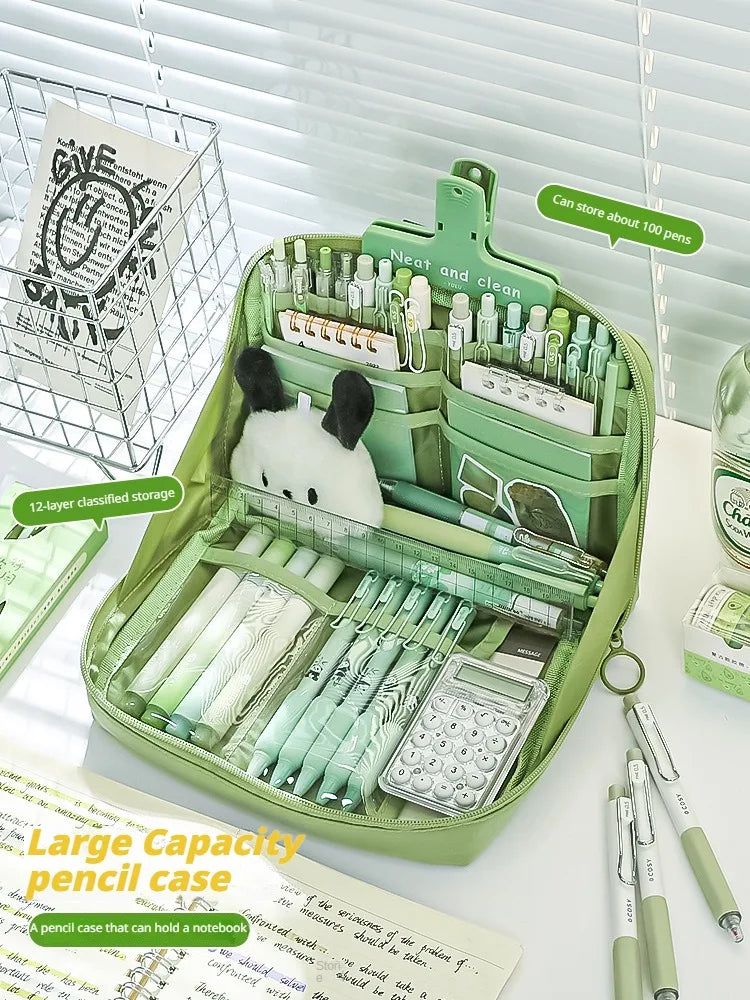 12 Layers Large Capacity Pencil Case Good Looking Multifunctional Classification Storage Stationery Storage Bag 1pc - 02ALABA