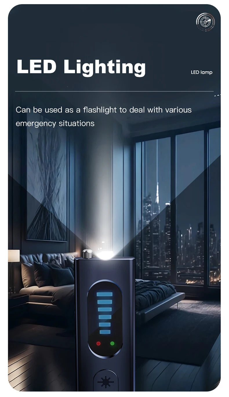 T15 Camera Detector: Wireless Signal Infrared Scanner and Anti-location Device - Professional GPS Search and Security Protection