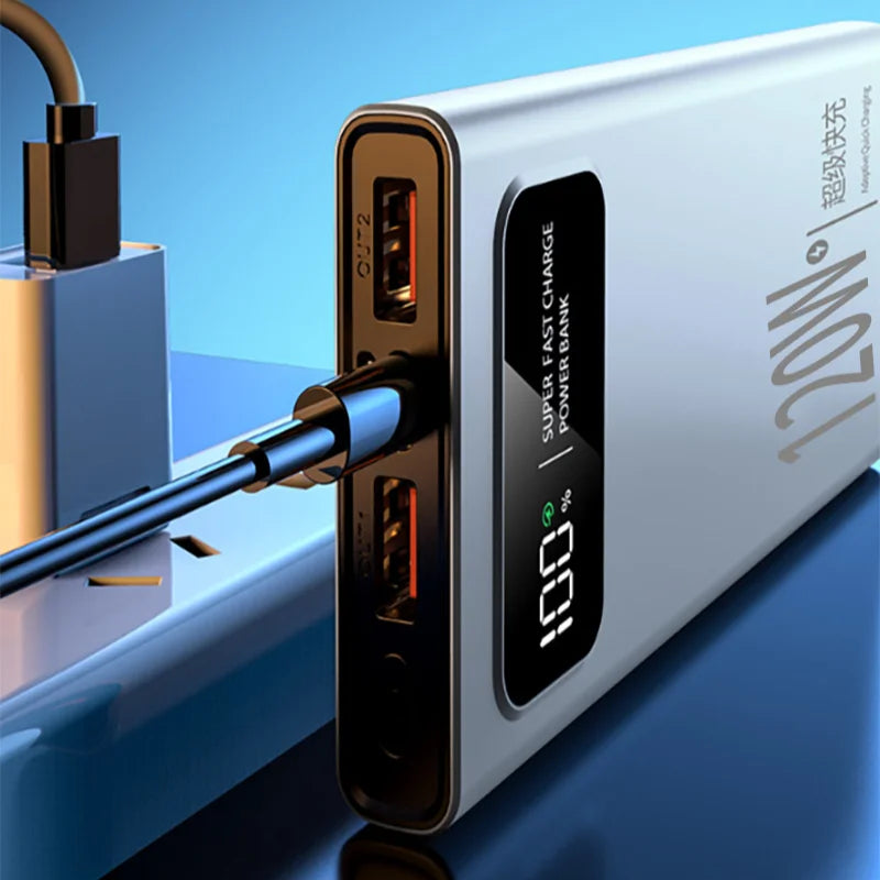 Xiaomi 120W Super Fast Charging 200000mAh High Capacity Power Bank Battery Digital Display Power Bank For Iphone Samsung Huawei - 02ALABA