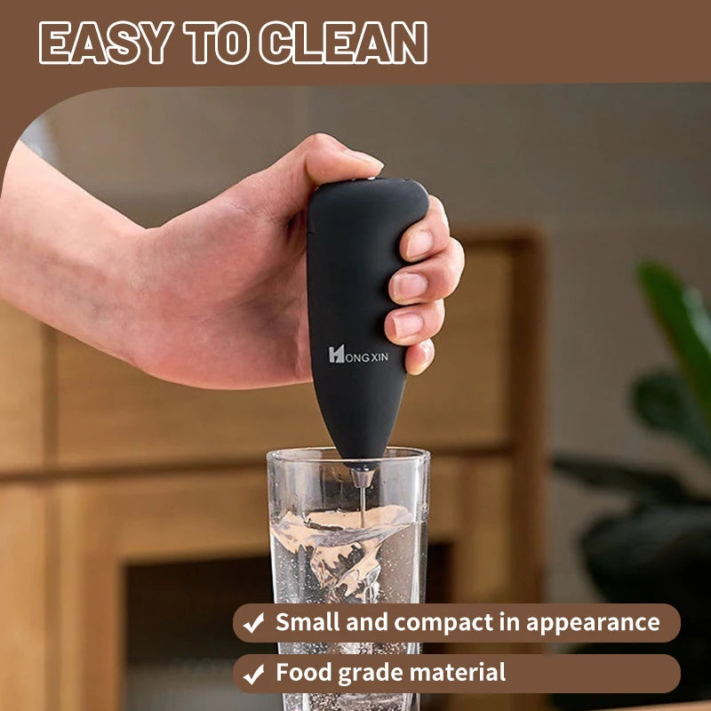 Handheld Electric Milk Frother, Coffee Foamer, Egg Beater, Cappuccino Stirrer, Mini Portable Blender, Home Kitchen Whisk Tool - 02ALABA
