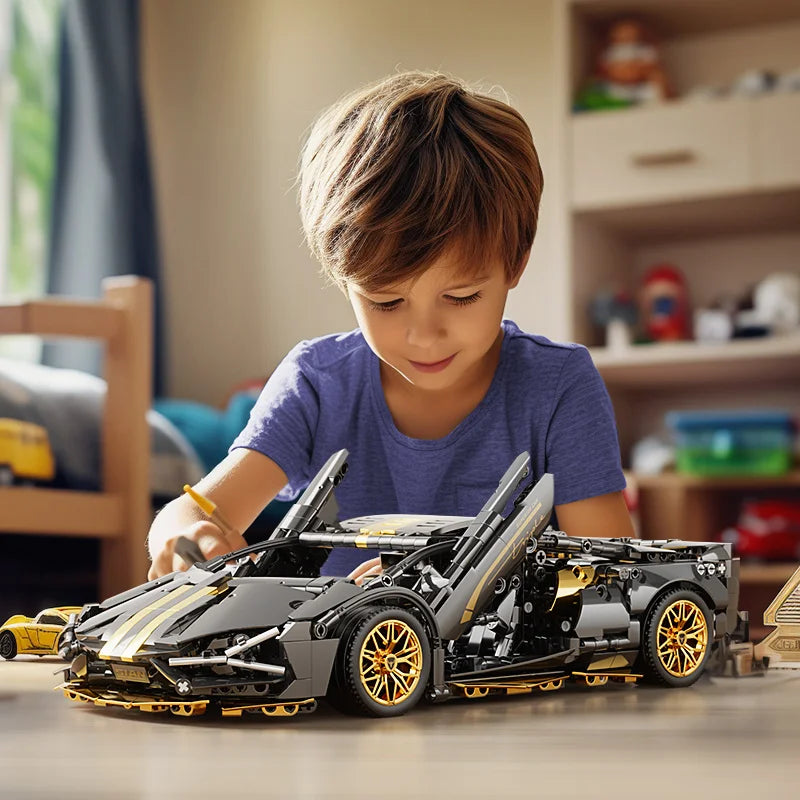 ToylinX Technology Building Blocks Car Speeding Vehicle Racing Bricks Toys for Children Gift Thanksgiving, Halloween, Christmas - 02ALABA