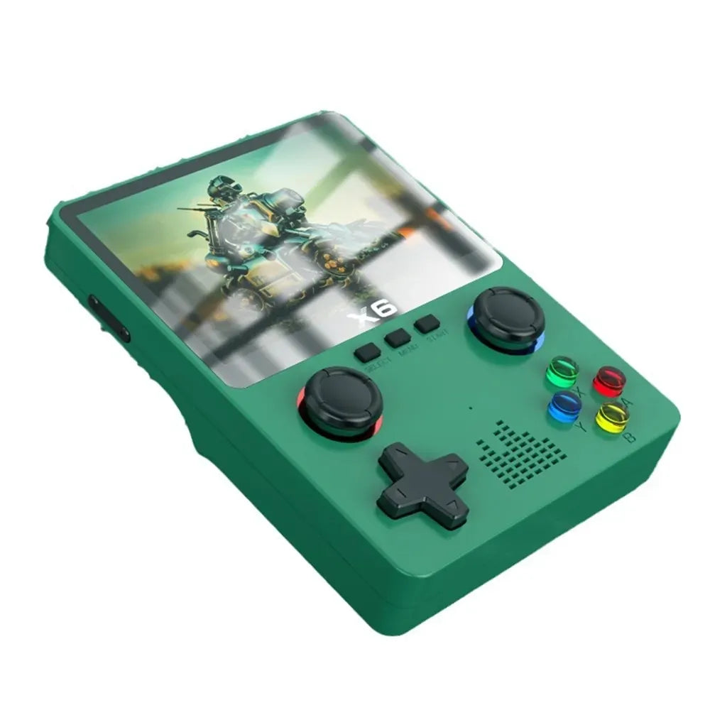New X6 3.5Inch IPS Screen Handheld Game Player, Dual Joystick 11 Simulators GBA Video Game Console for kids - 02ALABA