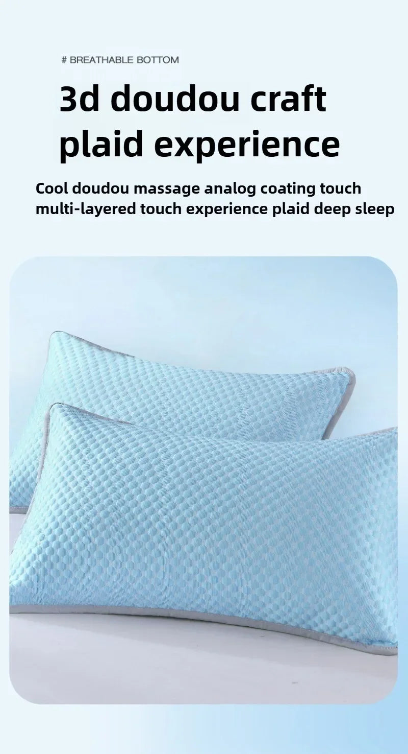 Summer Cooling Pillowcase Solid Color Ice Bean Bean Pillowcase Cool Feeling Air Conditioning Cover Washable (No Pillow) 48x74cm