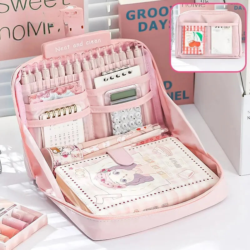 12 Layers Large Capacity Pencil Case Good Looking Multifunctional Classification Storage Stationery Storage Bag 1pc - 02ALABA