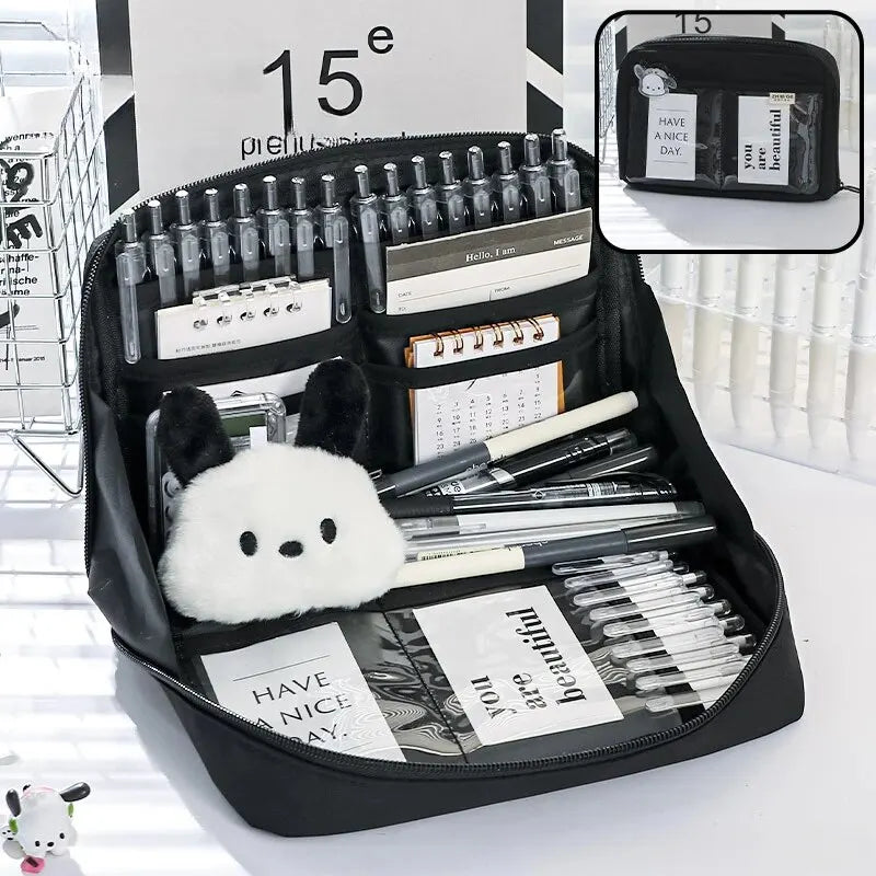 12 Layers Large Capacity Pencil Case Good Looking Multifunctional Classification Storage Stationery Storage Bag 1pc - 02ALABA