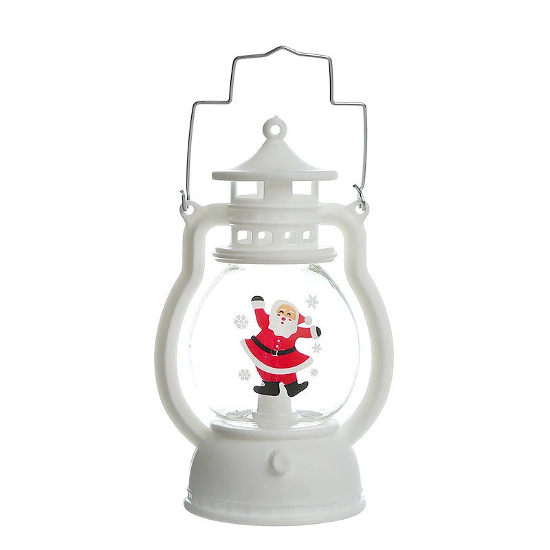 LED Lantern Lights featuring Santa Claus, Snowman, and Christmas Tree designs, perfect as Merry Christmas decorations for homes. - 02ALABA