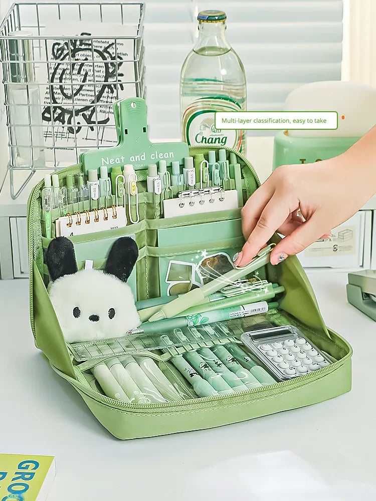 12 Layers Large Capacity Pencil Case Good Looking Multifunctional Classification Storage Stationery Storage Bag 1pc - 02ALABA
