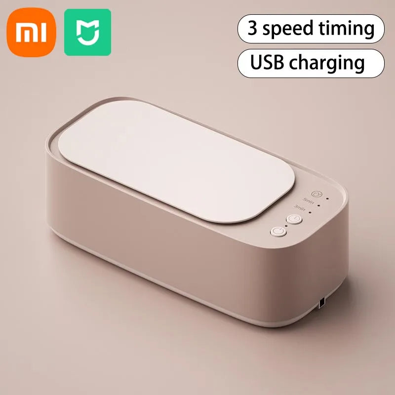 Xiaomi MIJIA Ultrasonic Glasses Cleaner, 45KHZ Ultrasound Jewelry Cleaning Machine, High-Frequency Ultrasonic Cleaning Bath - 02ALABA