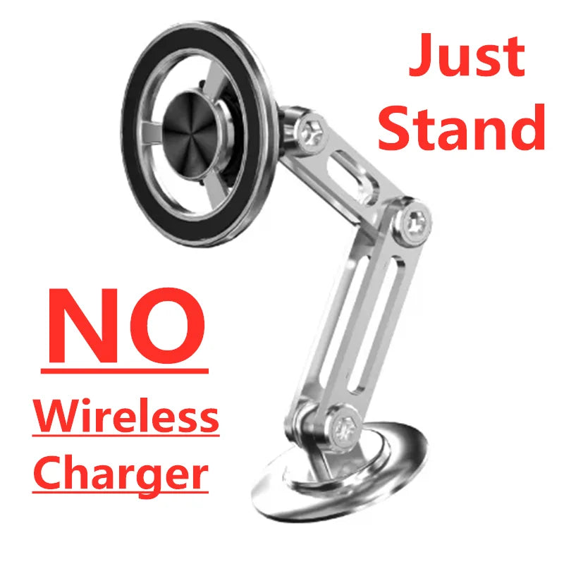 Magnetic Car Wireless Charger Stand, Magnet Car Mount, Fast Charging Station, Phone Holder Bracket for iPhone 15, 14, 13, 12 Pro Max - 02ALABA