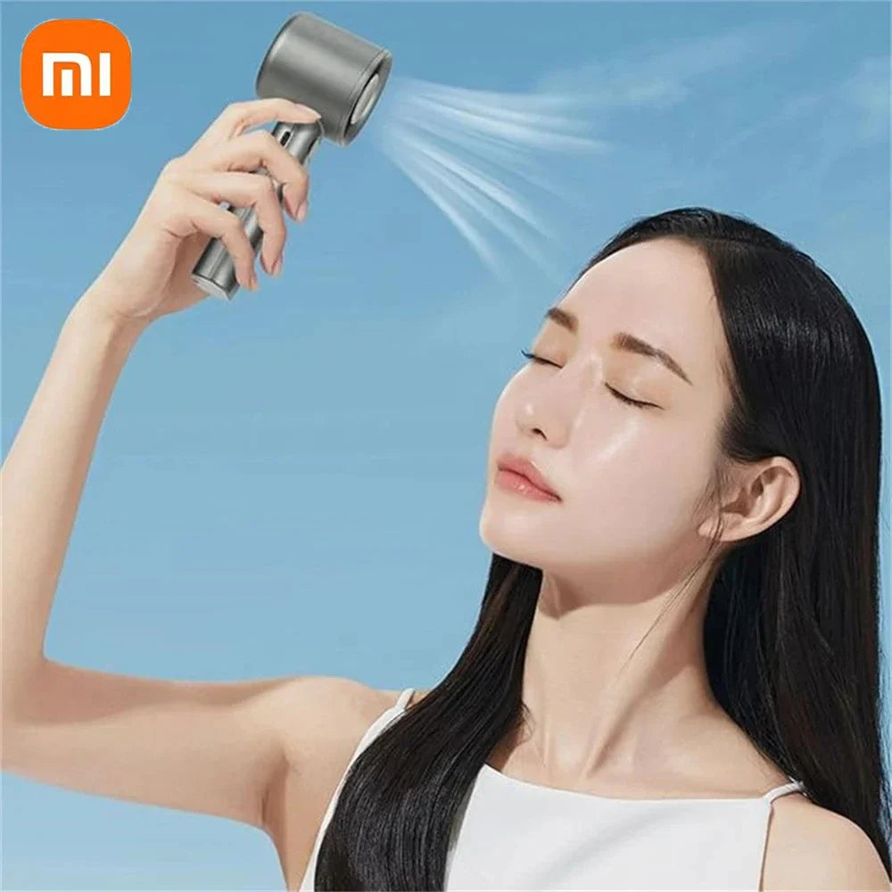 Xiaomi Mijia 120 Wind Speed Mini Portable Handheld Fan Leafless Turbine Fan USB Rechargeable Outdoor High Speed Fan - 02ALABA