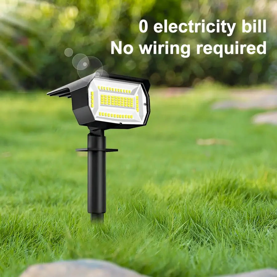 72/68 LED Solar Landscape Lights, IP65 Waterproof Outdoor Solar Light with 3 Modes, Solar Garden Spotlight for Yard, Lawn, Walkway. - 02ALABA