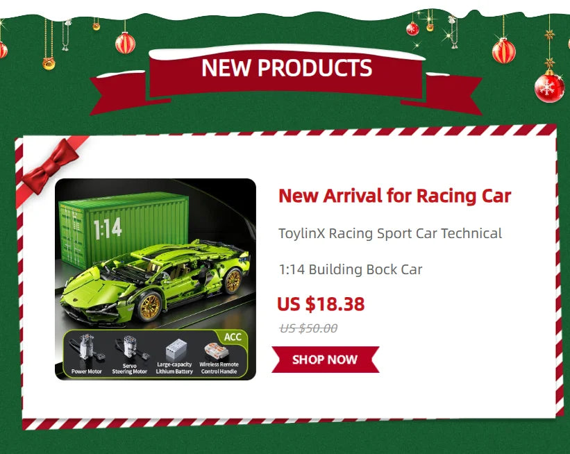 ToylinX Technology Building Blocks Car Speeding Vehicle Racing Bricks Toys for Children Gift Thanksgiving, Halloween, Christmas - 02ALABA