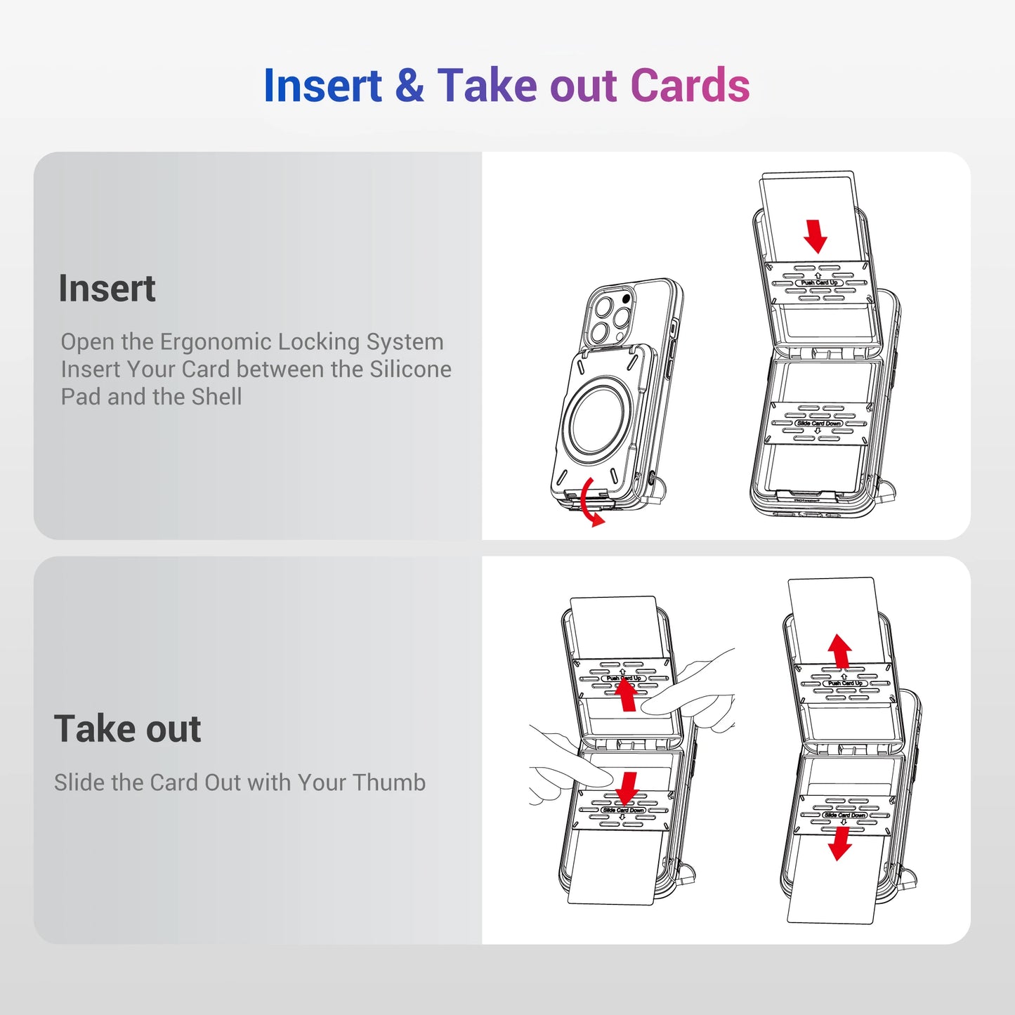 Magnetic Wallet & Card Holder with RFID Blocking Function for iPhone 14 15 Pro/ Pro Max/ 13 Pro Max/ 13 Pro 12 11 MagSafe Wallet - 02ALABA