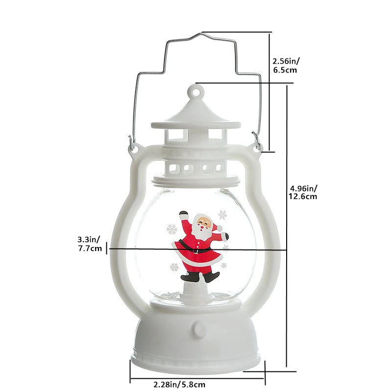 LED Lantern Lights featuring Santa Claus, Snowman, and Christmas Tree designs, perfect as Merry Christmas decorations for homes. - 02ALABA