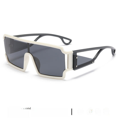 Avant-garde one-piece square sunglasses