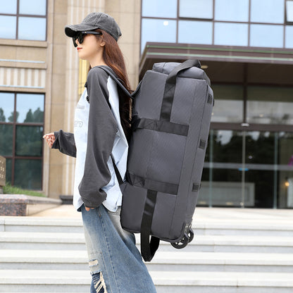 Foldable Wheeled Travel Bag with Backpack Straps