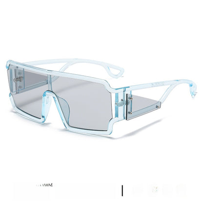 Avant-garde one-piece square sunglasses