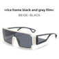 Avant-garde one-piece square sunglasses