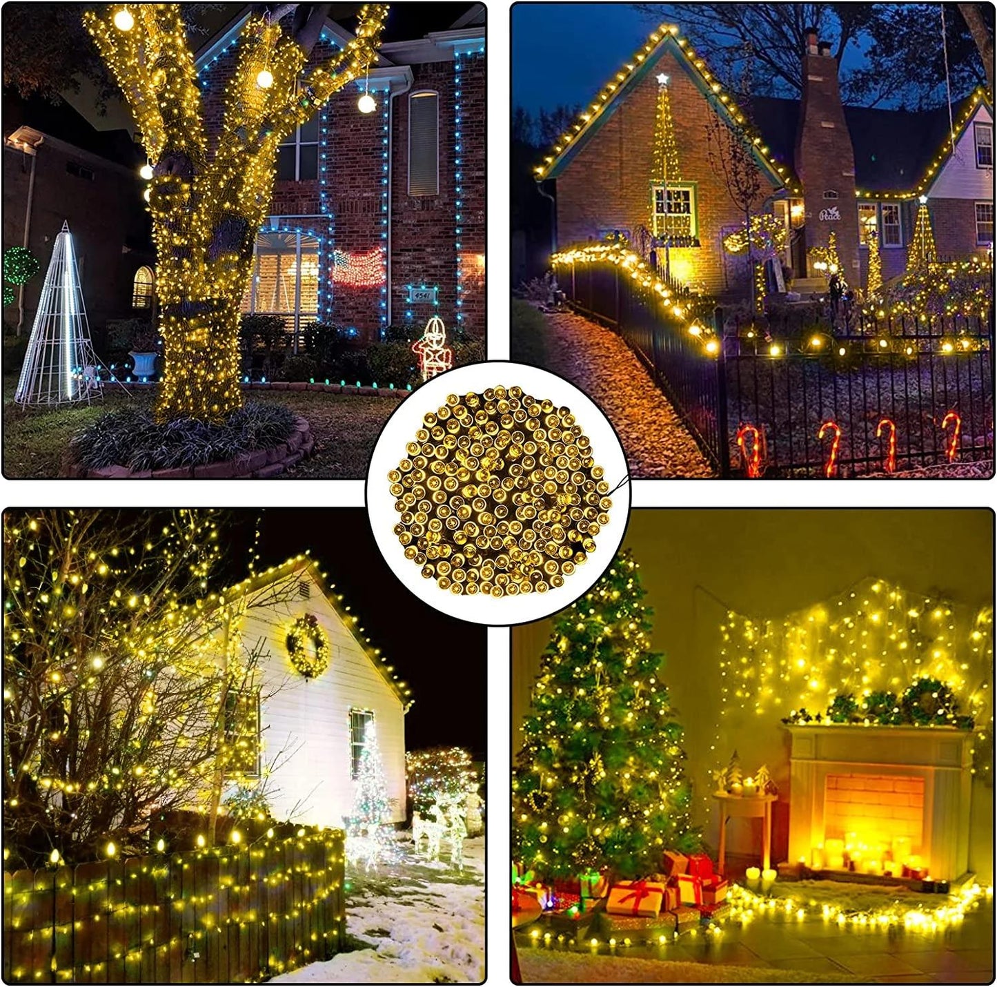 23-99ft LED Solar Light 50-300 Lights Outdoor Waterproof Fairy Garland Lights Christmas Party Halloween Decorations Solar Lights
