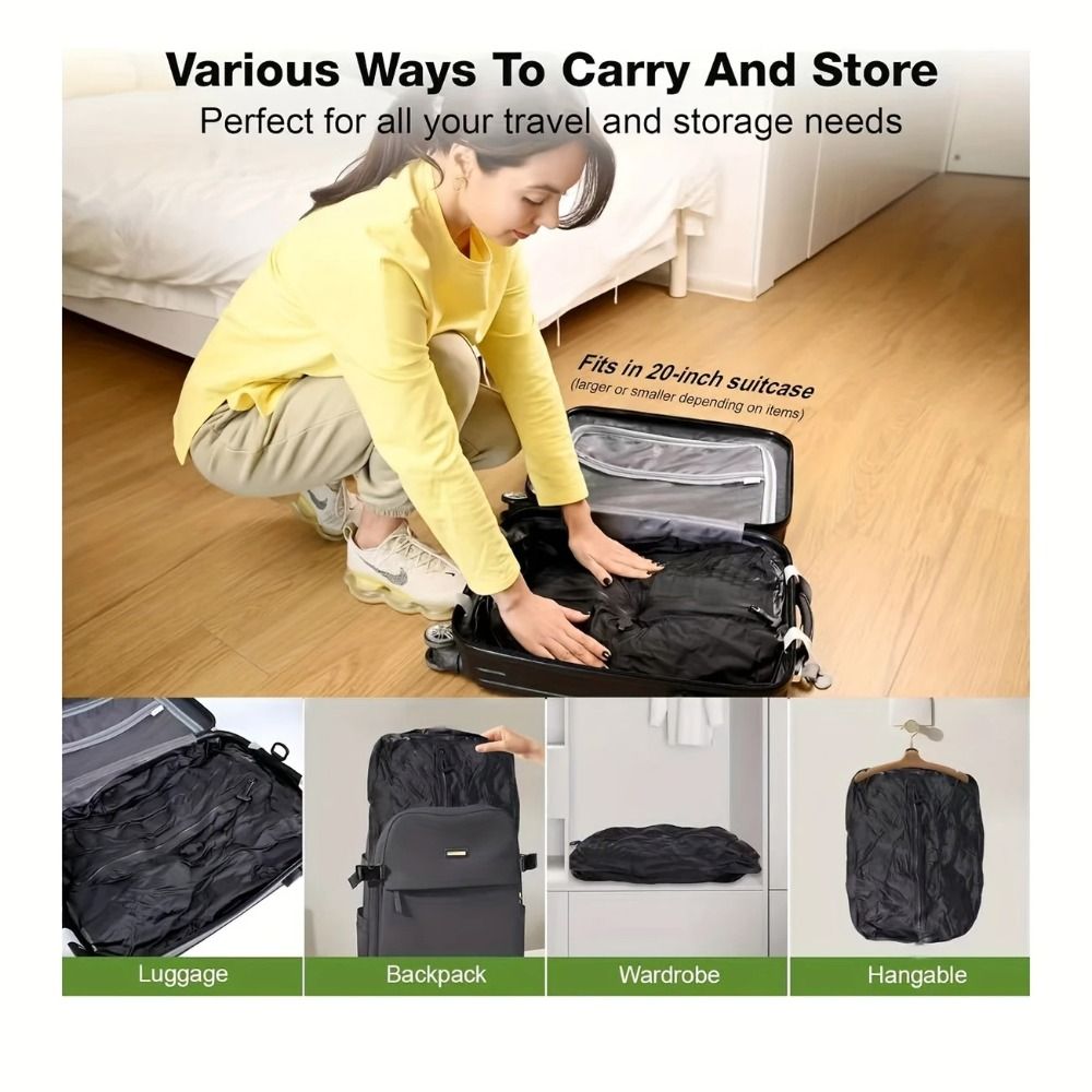 New Reusable Vacuum Bags for Travel Dustproof Space Saver Vacuum Compression Bag Waterproof Luggage Vacuum Storage Bag Backpack