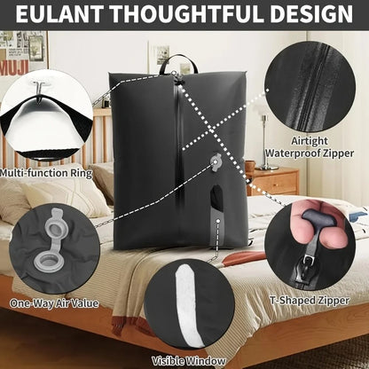 New Reusable Vacuum Bags for Travel Dustproof Space Saver Vacuum Compression Bag Waterproof Luggage Vacuum Storage Bag Backpack