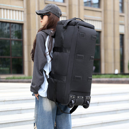 Foldable Wheeled Travel Bag with Backpack Straps
