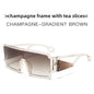 Avant-garde one-piece square sunglasses