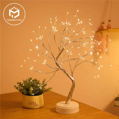 LED Night Light Mini Christmas Tree Copper Wire Garland Lamp. - 02ALABA