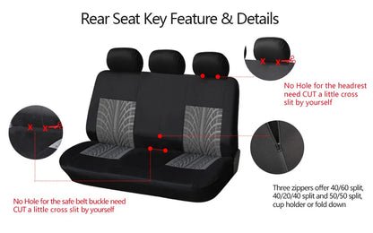 Brand Embroidery Car Seat Covers Set Car Organizer Universal For golf 4 For Citroen C4 For izh 2126 For Hyundai Ai 20 For Honda