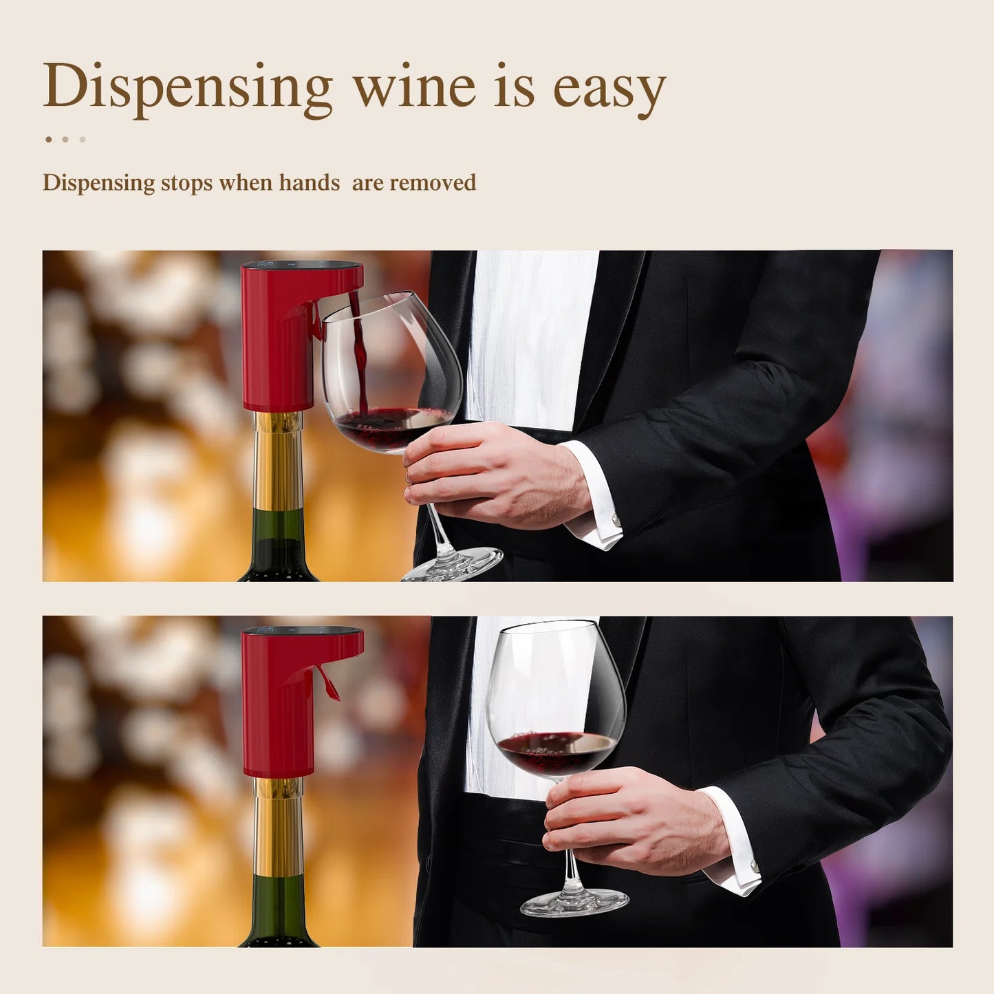 Smart electric digital wine dispenser wine suitable for more than 100 kinds of bottle mouths