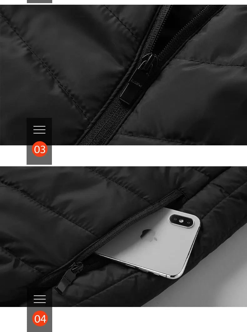 USB-Powered Heated Vest for Men and Women - Electric Heating Jacket with Adjustable Temperature for Outdoor Sports, Camping, Motorcycling, and Winter Activities