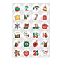 1 Piece 24-Day Christmas Advent Calendar Number Stickers, Multi-Function Gift Packaging Adhesive Labels, Sealing Sticker Decorations. - 02ALABA