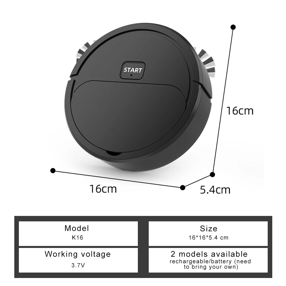 The Fully Automatic Sweeping Robot is a versatile vacuum cleaner that can also mop the floor. It's a compact, home-use device designed for convenience, known as the Lazybones Intelligent 3-in-1 Sweeper. - 02ALABA