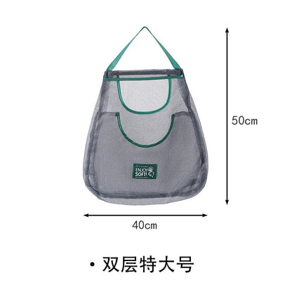 Reusable Storage Bags Kitchen Hanging Mesh Bag Home Fruit And Vegetable Storage Net Bag For Ginger Garlic Potatoes Onions