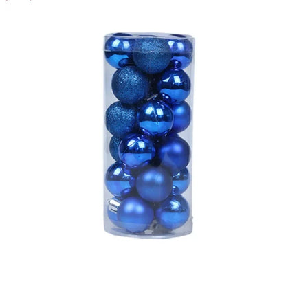 24 Pcs Christmas Ball Ornaments for Xmas Tree - Shatterproof Hanging Decorations for Holiday Wedding - 02ALABA