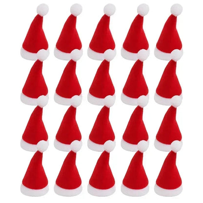 Christmas Wine Bottle Cover Caps, Red and Green Xmas Hat and Scarf Sets, Home Ornament, Festival Party Tableware Decoration Supplies - 02ALABA
