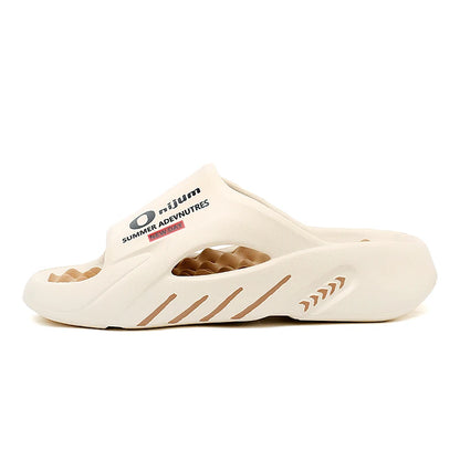 Discover the New Men's Massage Slippers, perfect for both indoor and outdoor use. These casual beach sandals feature a comfortable sole and come in a wide range of sizes from 38 to 47. - 02ALABA