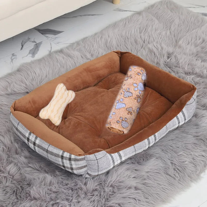 Warm Pet Nest Kennel For Small Medium Large Dogs Puppy Kitten Plus Size Bed with Machine Washable Warm Cozy Large Dog House