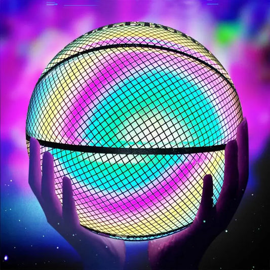 Light Reflective Basketball Size 7 Cool Night glowing Basketball game - 02ALABA