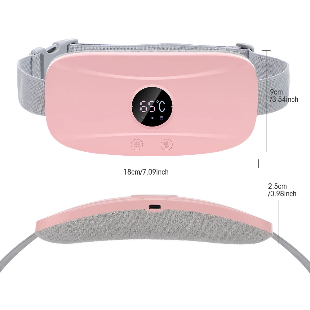 Electric Heating Waist Massage Belt Abdominal Menstrual Heating Pad Belly Warm Palace Belt for Period Cramp Relief