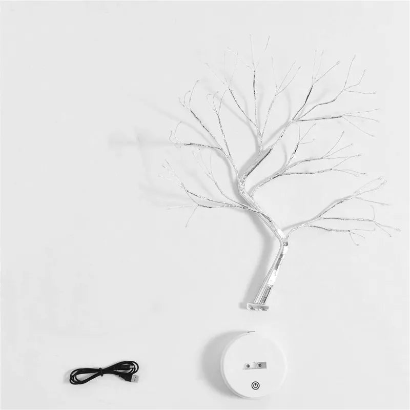 LED Night Light Mini Christmas Tree Copper Wire Garland Lamp. - 02ALABA