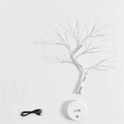 LED Night Light Mini Christmas Tree Copper Wire Garland Lamp. - 02ALABA