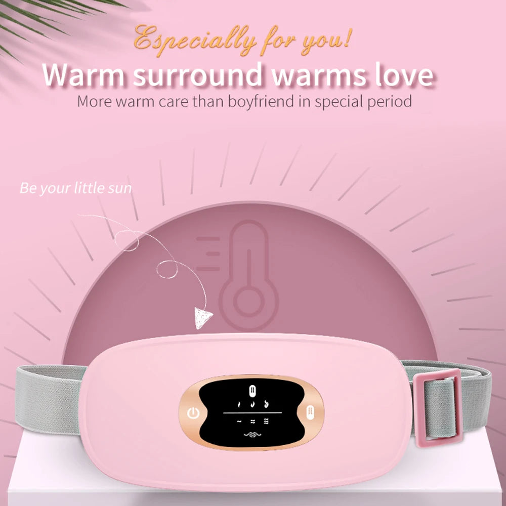 Electric Heating Waist Massage Belt Abdominal Menstrual Heating Pad Belly Warm Palace Belt for Period Cramp Relief
