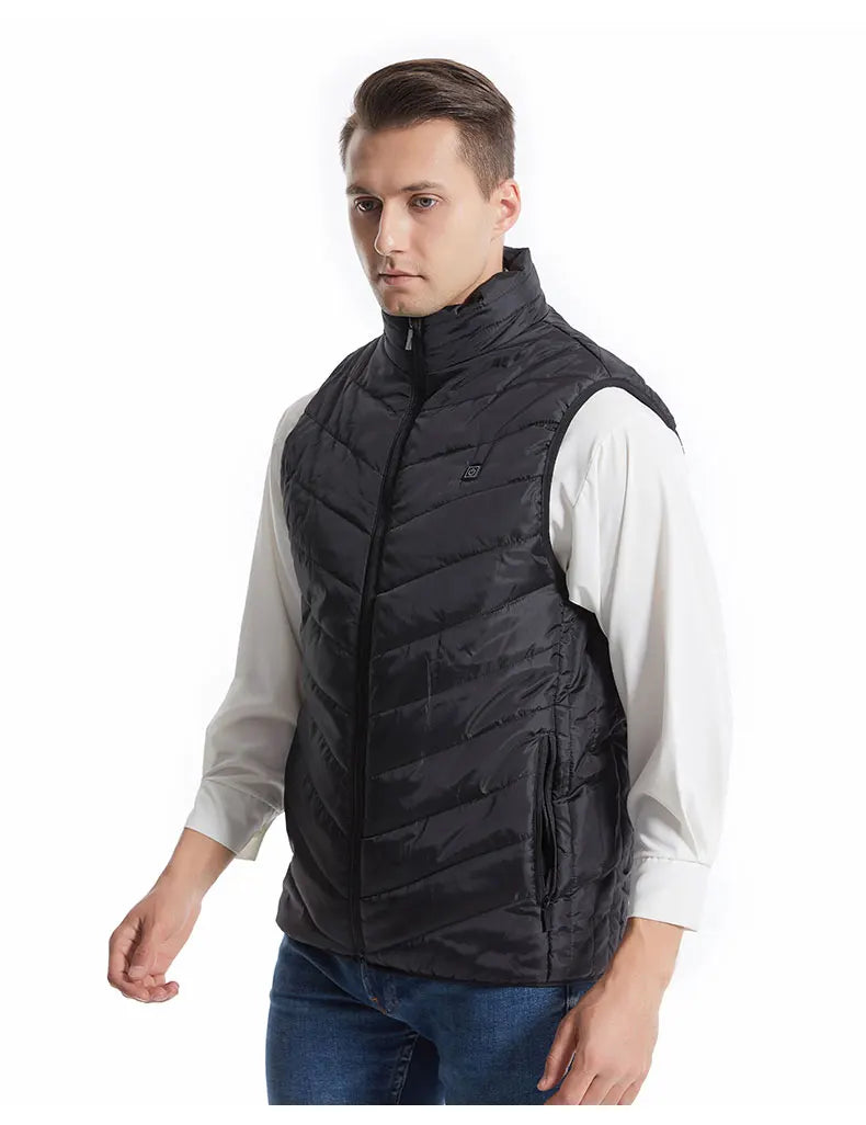 USB-Powered Heated Vest for Men and Women - Electric Heating Jacket with Adjustable Temperature for Outdoor Sports, Camping, Motorcycling, and Winter Activities