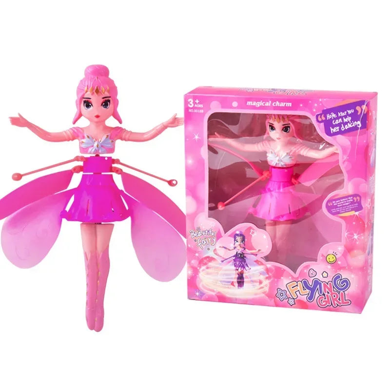 Little Princess Rotating Luminous Helicopter Doll Dancing Plane Gesture Induction Flying Toy Christmas Gift Holiday Gift